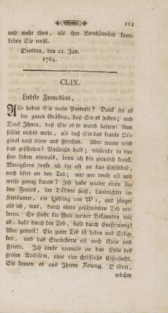 CLIX. Liebste Freundinn
