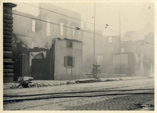 Zerstörungen Zweiter Weltkrieg - Luftangriff 2./3.09.1942. Landesgewerbeamt am Rondellplatz, Karl-Friedrich-Straße 17