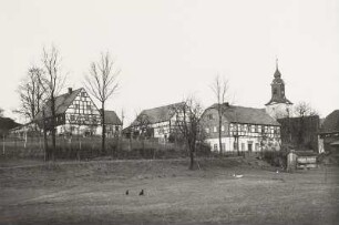 Gahlenz. Ansicht des Ortes mit Kirche