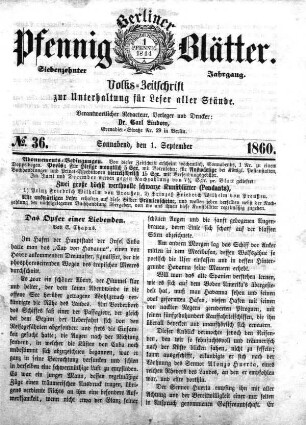 No. 36, Sonnabend, den 1. September