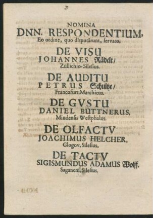 Nomina Dnn. Respondentium