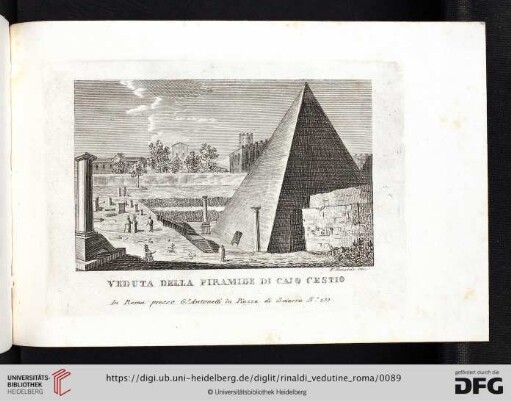 Veduta della piramide di Cajo cestio