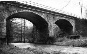 Triebischtal-Garsebach. Eisenbahnbrücke über die Triebisch bei der Fichtenmühle