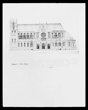 Chartres, Kathedrale Notre-Dame, Aufriss der Südseite