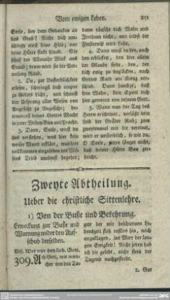 Zweyte Abtheilung. Ueber die christliche Sittenlehre