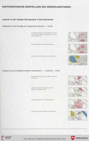 Kartographische Darstellung des Denkmalbestandes