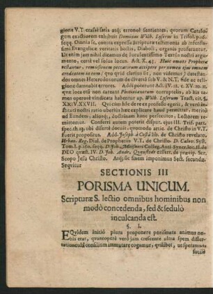 Sectionis III. Porisma Unicum.