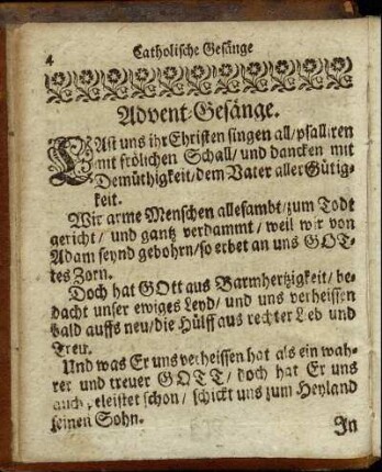 Advent-Gesänge.