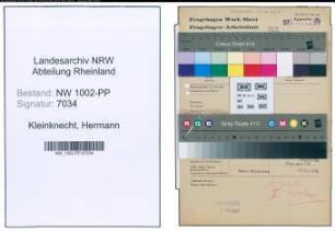 Entnazifizierung Hermann Kleinknecht , geb. 12.03.1903 (Angestellter)