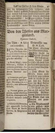 Von den Weisen aus Morgenland.
