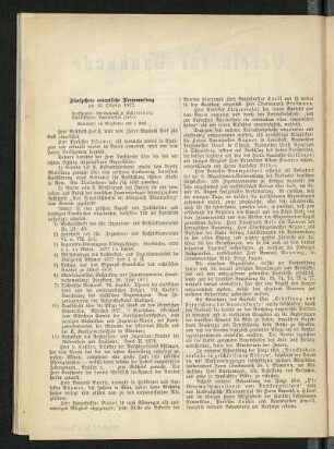 Fünfzehnte ordentliche Versammlung am 13. Oktober 1877