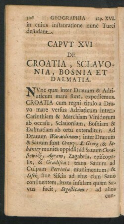 Caput XVI. De Croatia, Sclavonia, Bosnia Et Dalmatia.