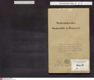 Anfrage der Stadt Münden, wohin bei enstehender Kriegsgefahr die vorhandenen Depositengelder in Sicherheit gebracht werden sollen