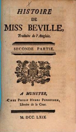 Histoire De Miss Beville : Traduite de l'Anglois, 2