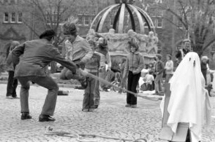 "Mobile Spielplatzaktion" für Kinder, organisiert vom Stadtjugendausschuss Karlsruhe