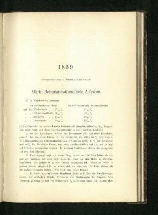 Allereli elementar-mathematische Aufgaben