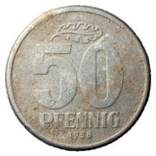 Fundmünze, 50 Pfennig, 1958