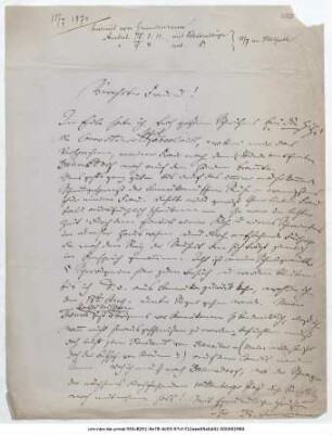 Brief von Reinhold Grundemann an Justus Perthes' Geographische Anstalt  : 15.07.1870