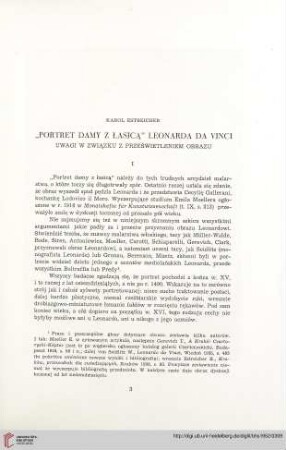 14: "Portret damy z łasicą" Leonarda da Vinci : uwagi w związku z prześwietleniem obrazu