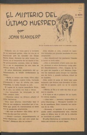 El misterio del último huésped : De las tinieblas de la noche brotó un indecible horror.