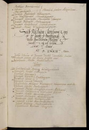 Sommerhalbjahr 1572. Rektorat Jakob Heerbrand