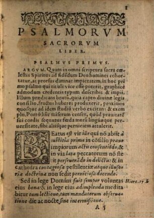 Psalterivm Paraphrasibvs Illvstratvm : Seruata vbique ad verbum Hieronymi translatione