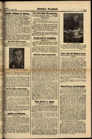 Zweite Ausgabe vom Freitag, den 25. Oktober 1940.