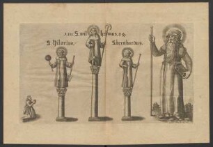 S. Hilarius. S. wilhelmus. S. bernhardus