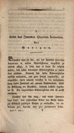 Zeitschrift für geschichtliche Rechtswissenschaft. 5. 1823/25 (1825)