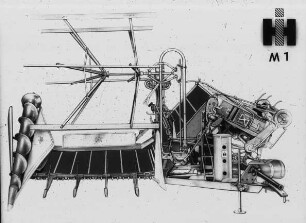 Fotografie: Getreideernte, Erntetechnik, Bindemäher