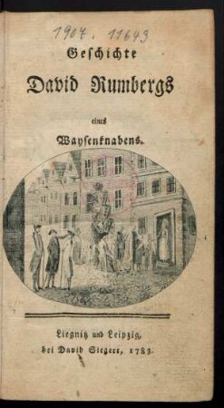 Geschichte David Rumbergs eines Waysenknabens