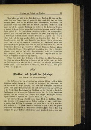 Wortlaut und Inhalt des Dekalogs