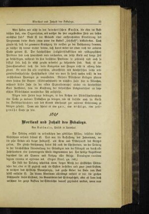 Wortlaut und Inhalt des Dekalogs