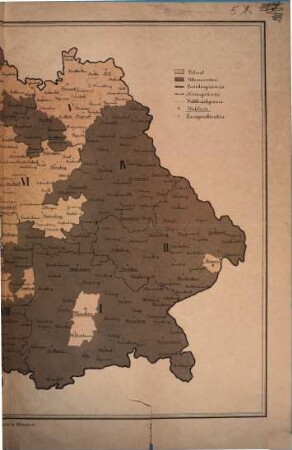 Uebersichtskarte zur Wahl der Landtagsabgeordneten in Bayern vom November 1869