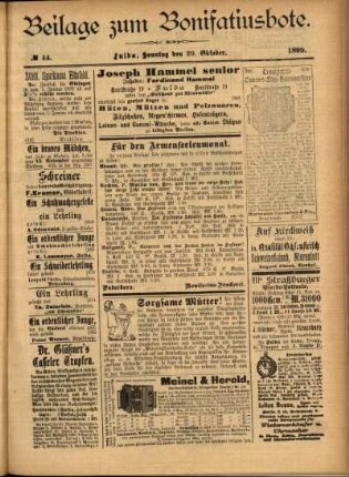 Zweite Ausgabe vom Sonntag, den 29. Oktober 1899.