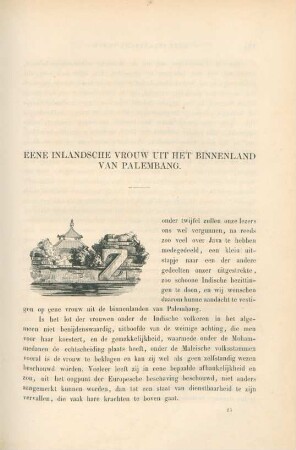 Eene Inlandsche vrouw uit de binnenlanden van Palembang
