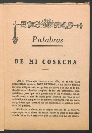 Palabras : De mi cosecha