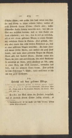 519. Heinrich mit dem goldenen Pfluge.