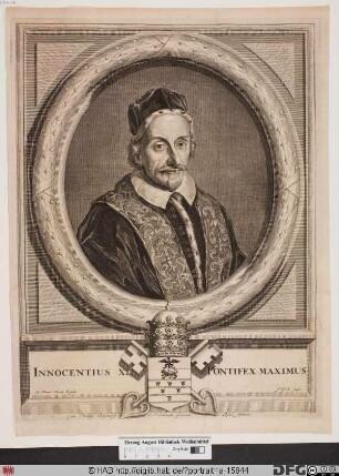 Bildnis Papst Innozenz XI. (Benedetto Odescalchi) (reg. 21. 9. 1676 - 12. 8. 1689)