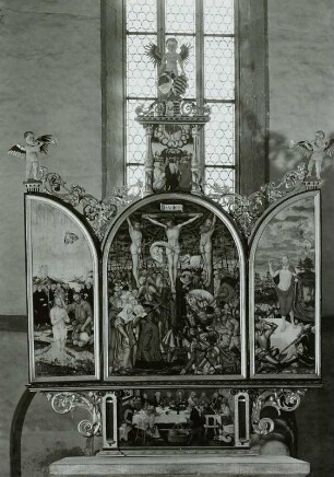 Kreuzigung, Taufe und Auferstehung Christi, Abendmahl