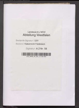 Etat der Gemeinde Kirchlengern.