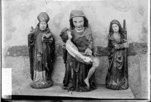 Wasenweiler Sankt Vituskapelle Heiligenfiguren Sankt Nikolaus, Pieta, Sankt Afra