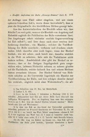 Ueber die Aufnahme der Bulle "Exsurge Domine" - Leo X. gegen Luther - von Seiten einiger Süddeutschen Bischöfe