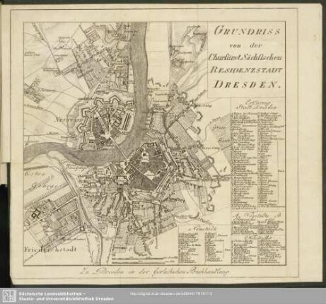 Grundriss von der Churfürst. Sächsischen Residenzstadt Dresden