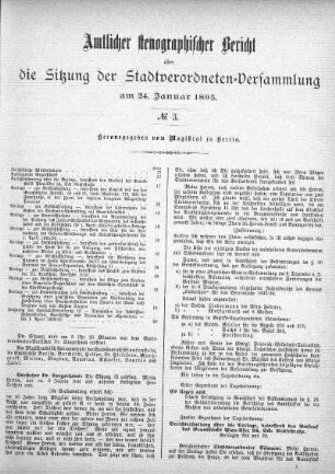 No. 3, 24. Januar 1895