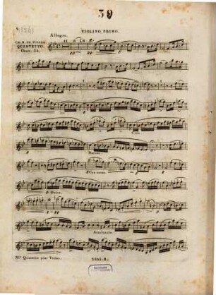 Quintette pour deux violons, deux altos et violoncelle : oeuvre 34