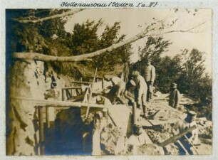 Foto des Ausbaus der Stollen I und II auf dem "Kleinen Belchen"