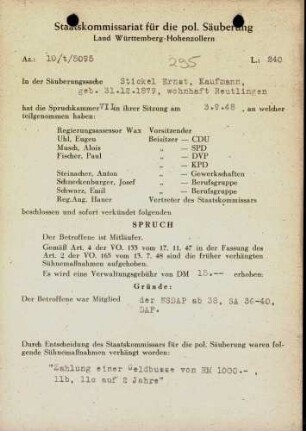 Stickel, Ernst