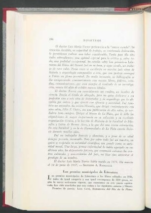 Los premios municipales de Literatura