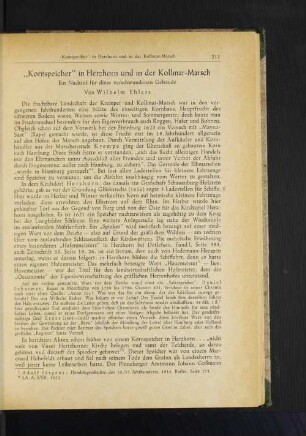 "Kornspeicher" in Herzhorn und in der Kollmar-Marsch